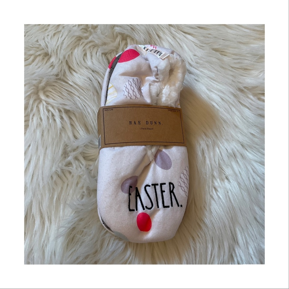 Rae Dunn Easter Slippers - NWT - Size S/M